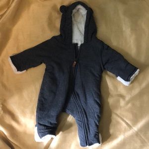 H&M fleece lined infant full body suit